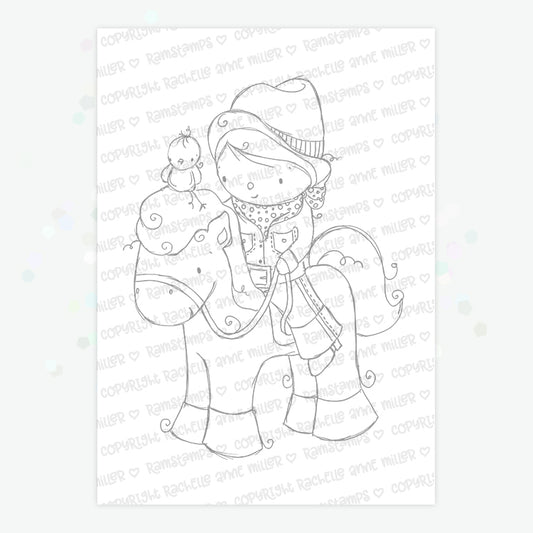 'Cowboy' Digital Stamp