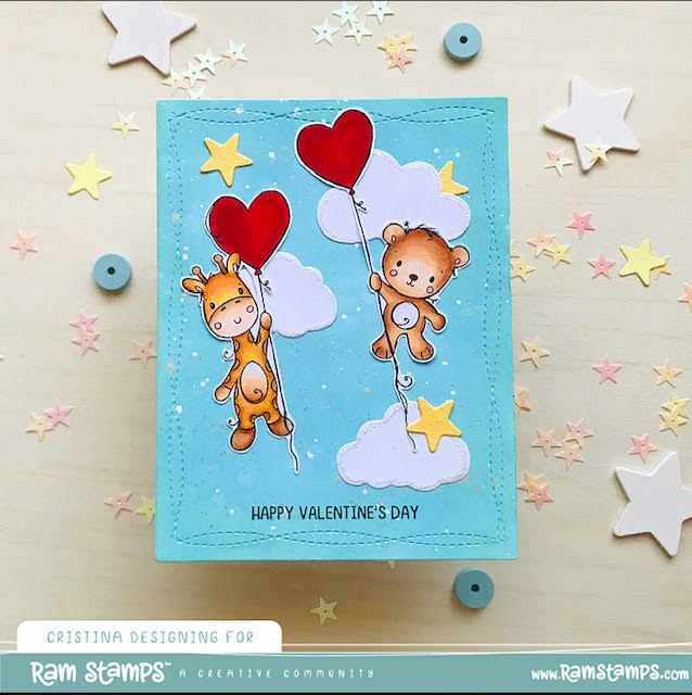 'Animal Valentines - Giraffe' Digital Stamp