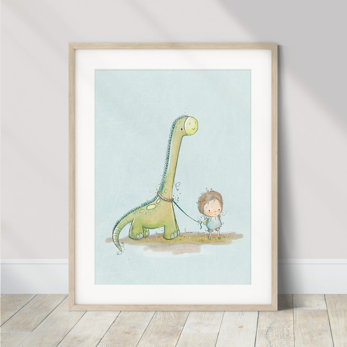 'My Pet Dinosaur' Children's Wall Art Print