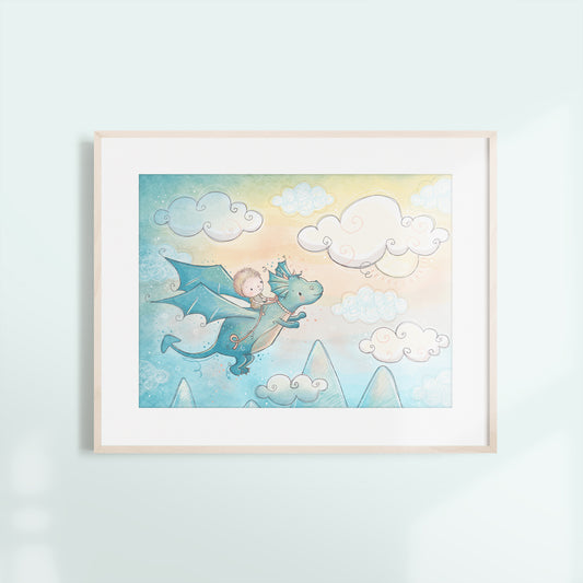 'Dragon Dreams' Children's Wall Art Print