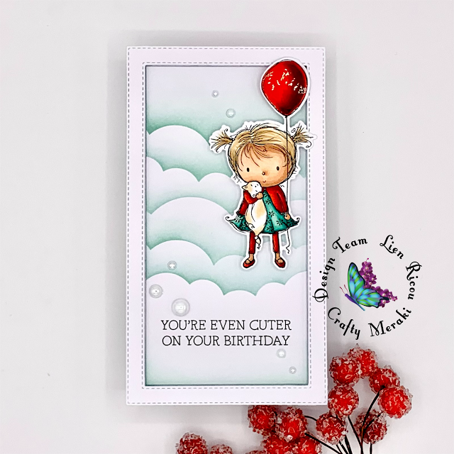 'Balloon Girl' Digital Stamp