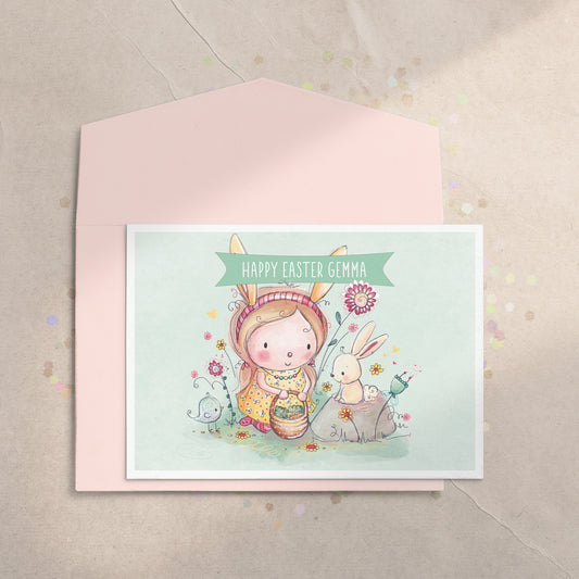 Easter Bunny 5x7 Greeting Card