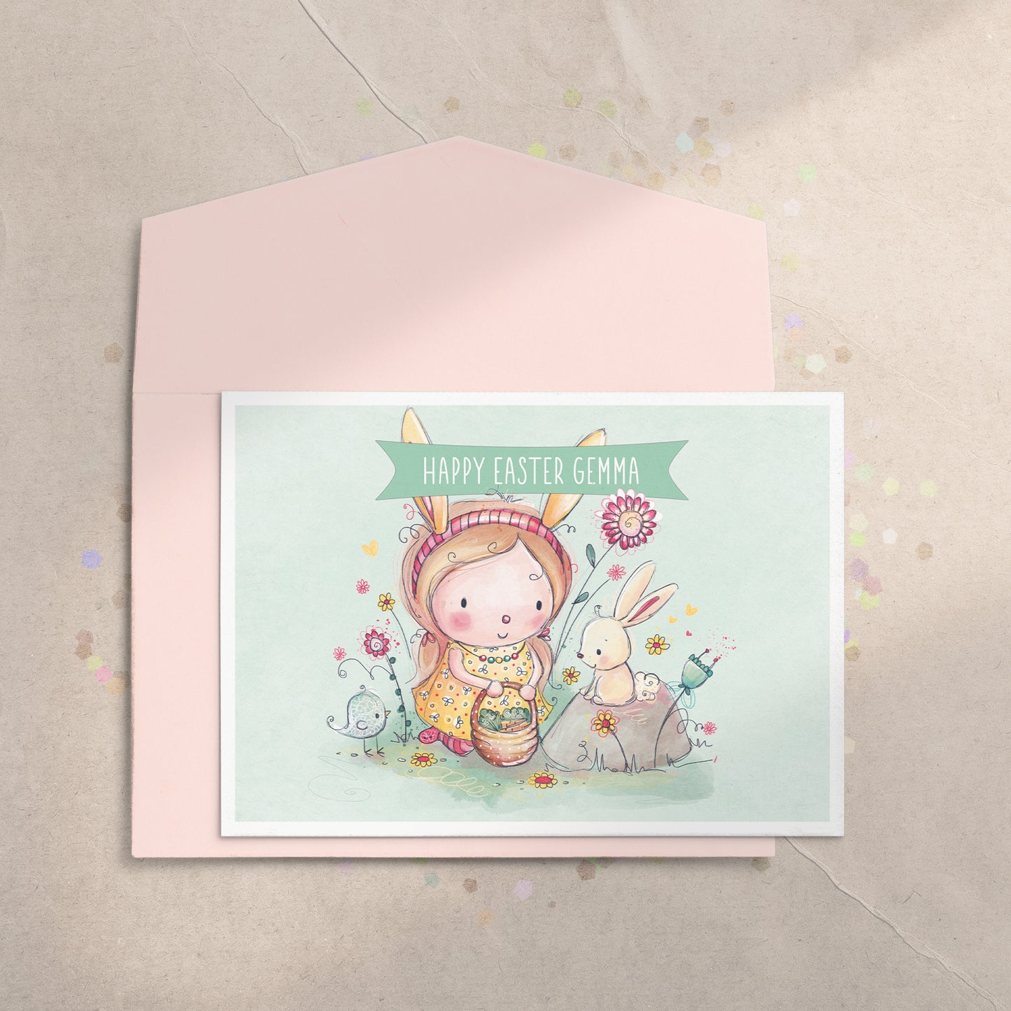 Easter Bunny 5x7 Greeting Card