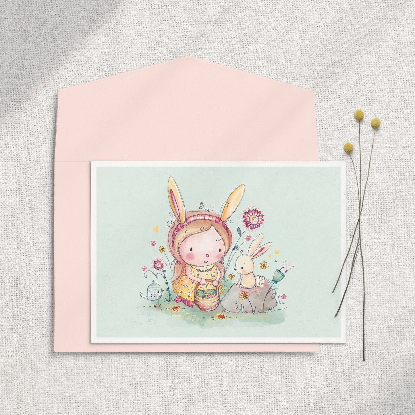 Easter Bunny 5x7 Greeting Card