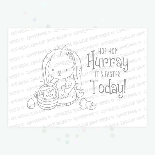 'Bunny & Guinea: Egg Hunt' Digital Stamp