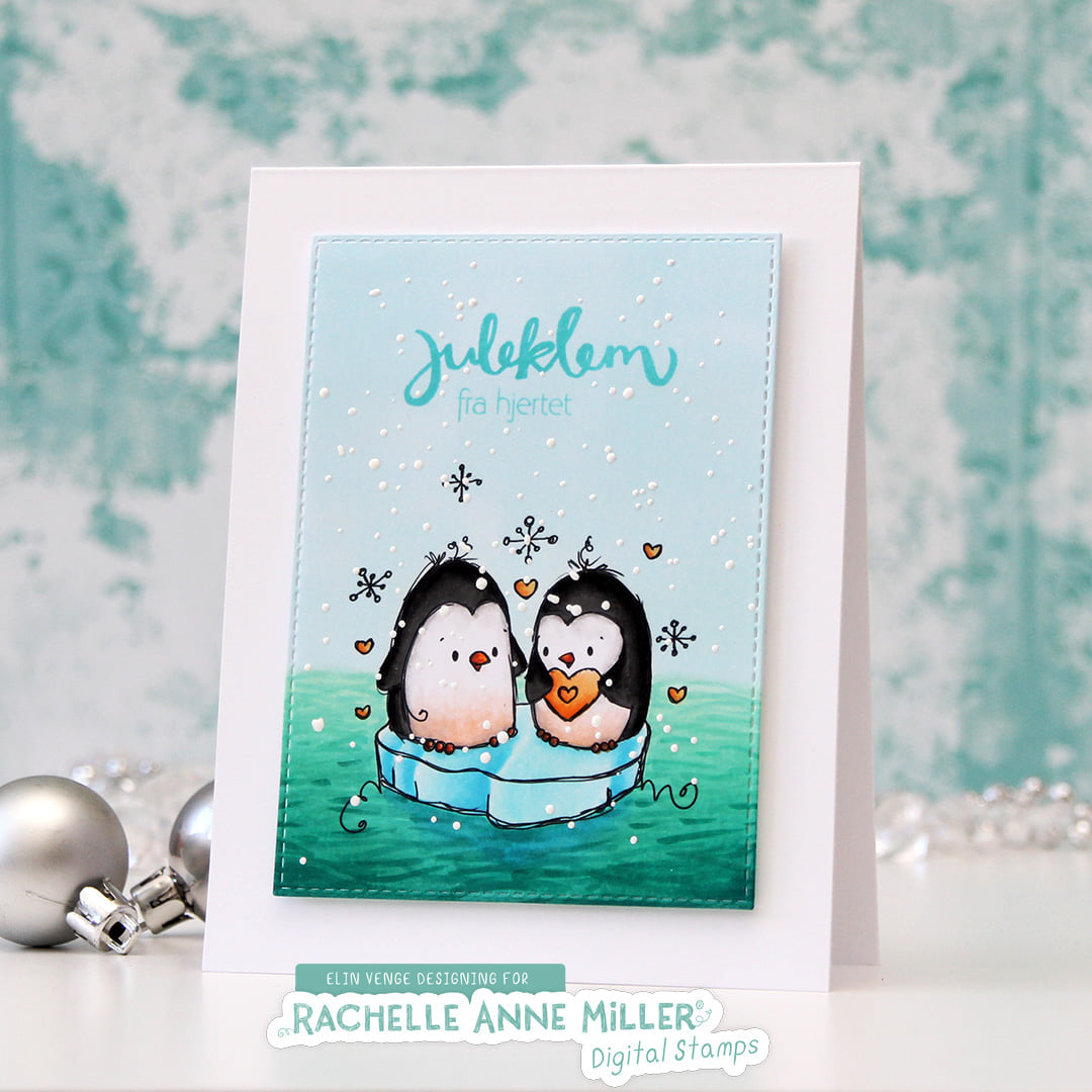 'Penguin Chill' Digital Stamp