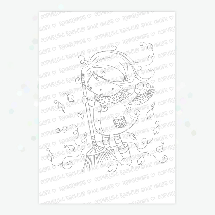'Fall Dance' Digital Stamp