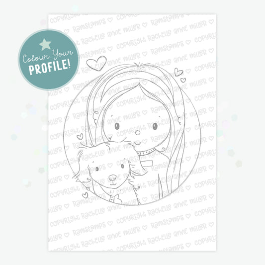 'Femke's Best Friend' Profile Digital Stamp