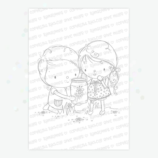 'Fireflies' Digital Stamp