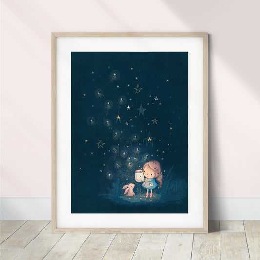 'Fireflies' Children's Wall Art Print