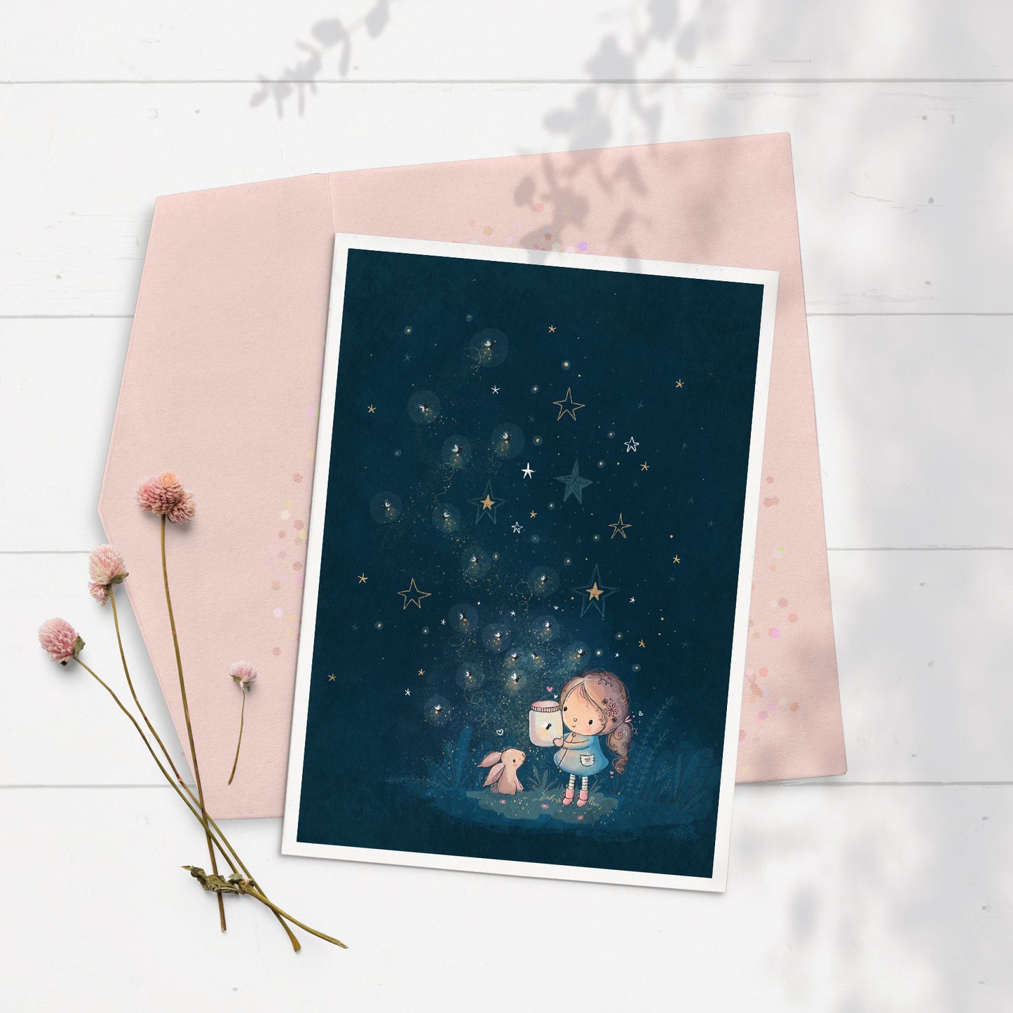 Fireflies 5x7 Greeting Card