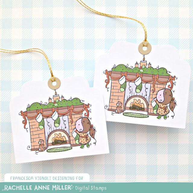 'Fireside' Christmas Digital Stamp
