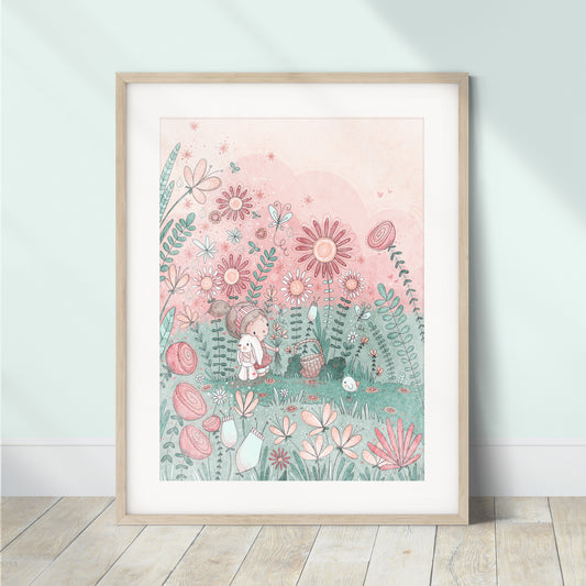 'Flower Garden' Children's Wall Art Print