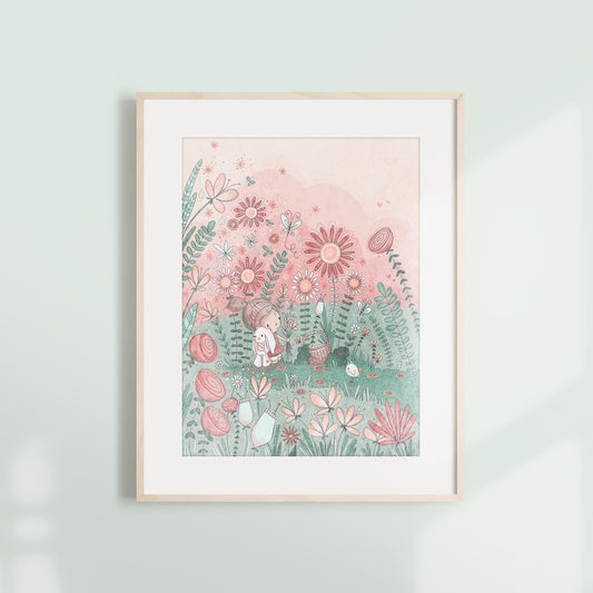 'Flower Garden' Children's Wall Art Print