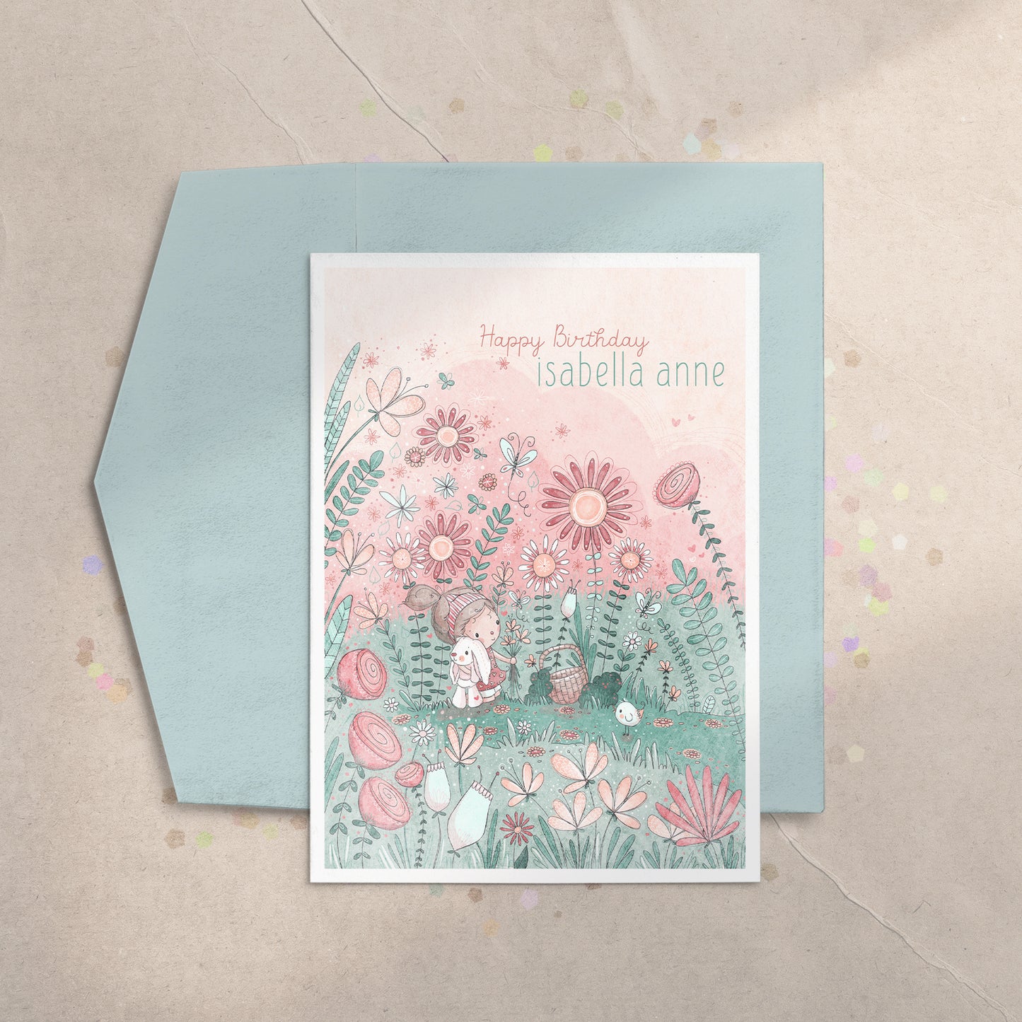 Flower Garden 5x7 Greeting Card