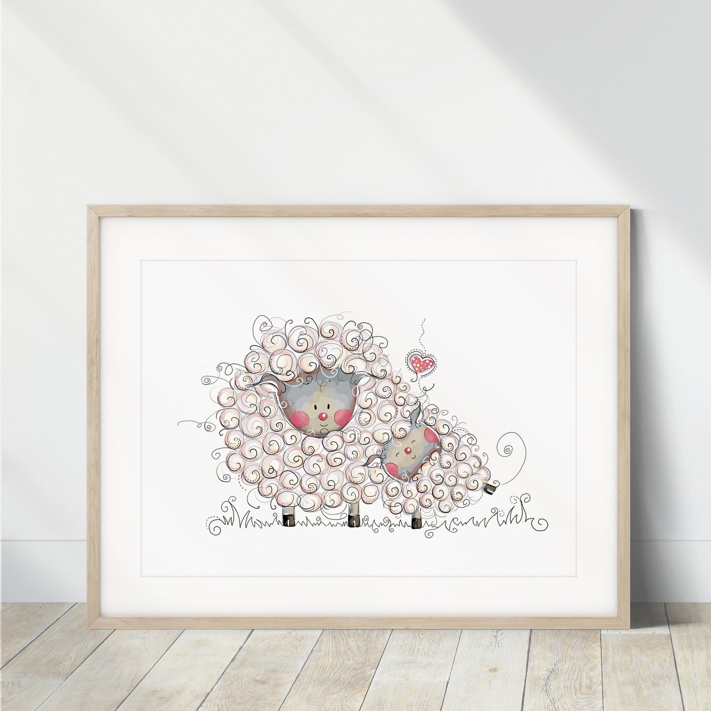 'Fluffy Friends' Children's Wall Art Print