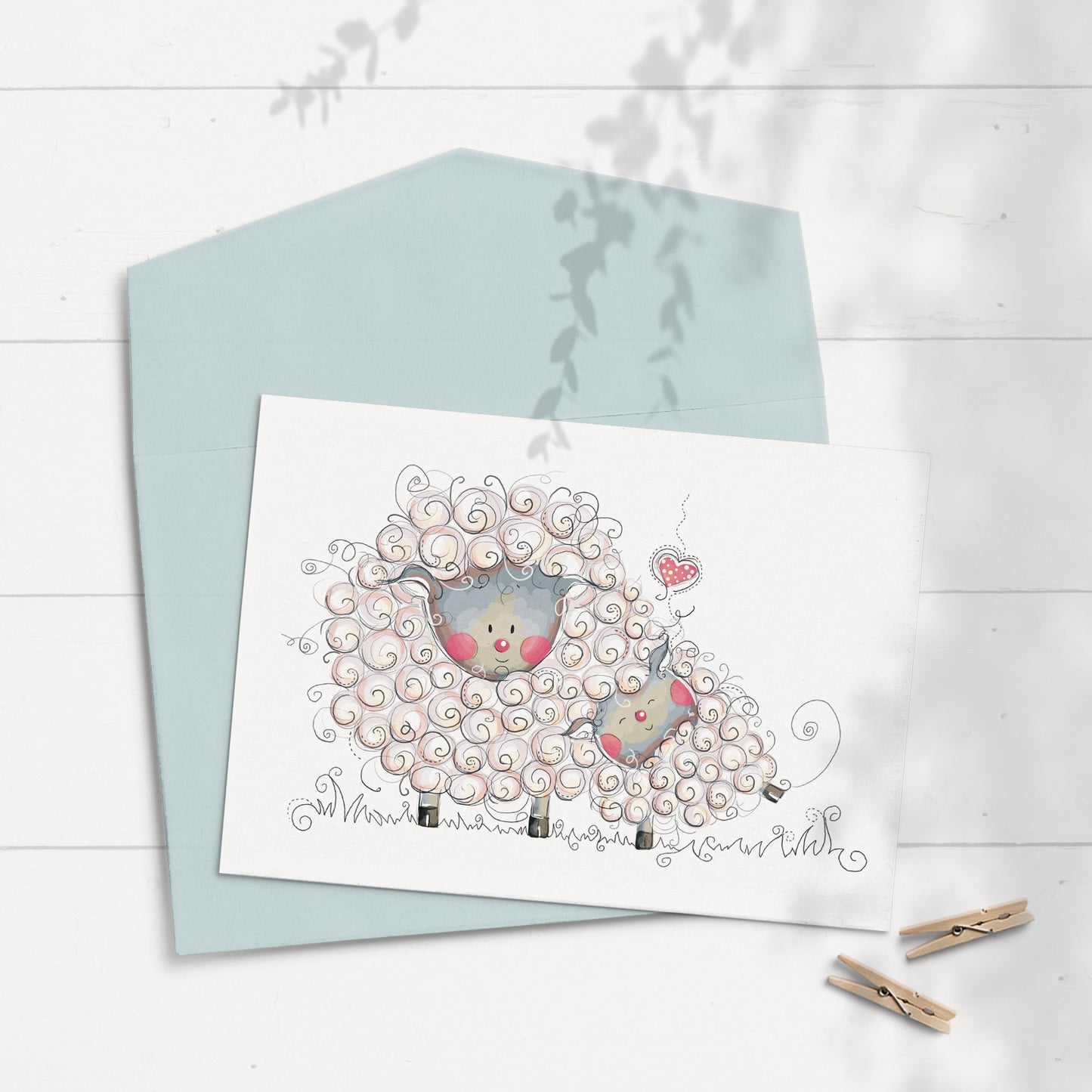 Fluffy Friends 5x7 Greeting Card