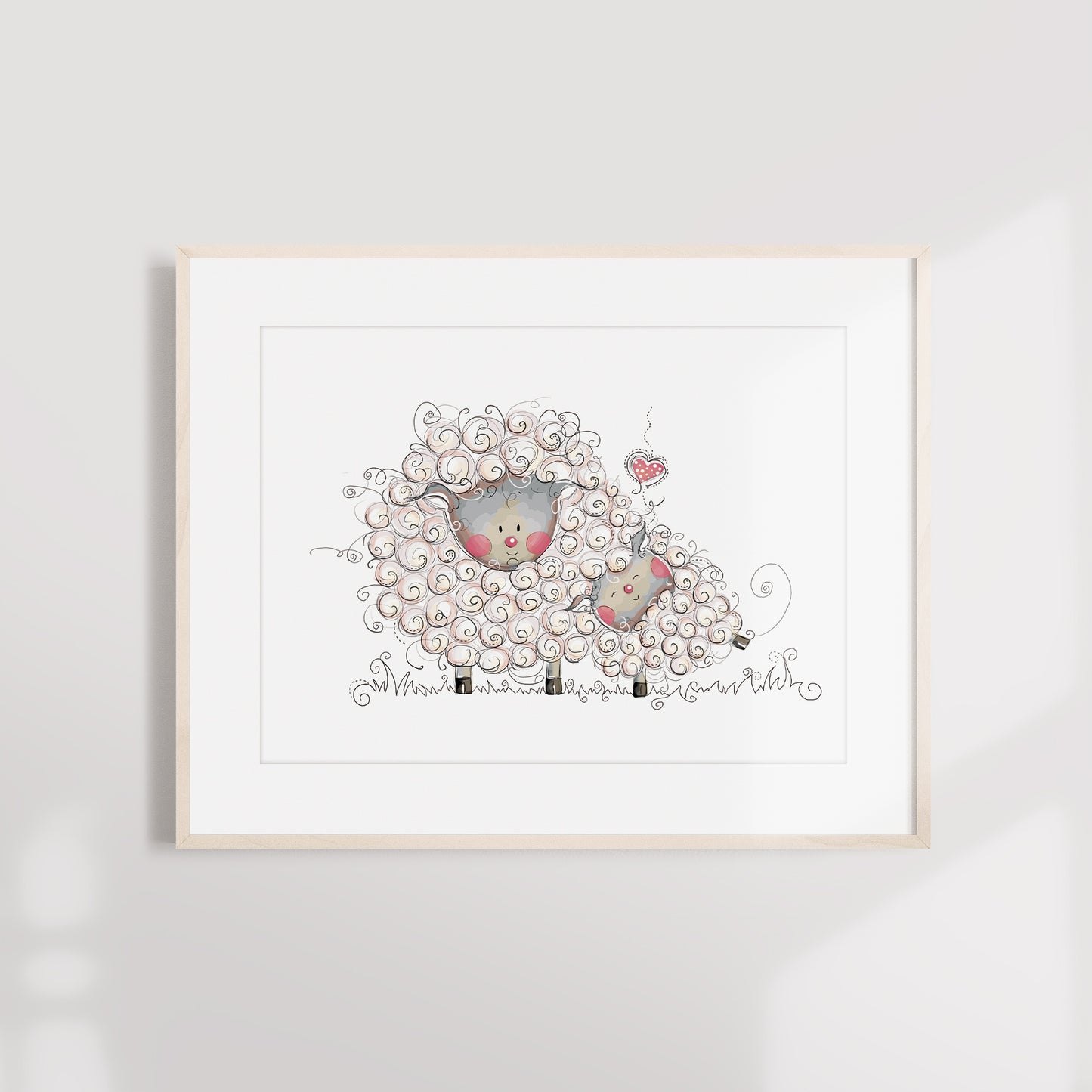 'Fluffy Friends' Children's Wall Art Print