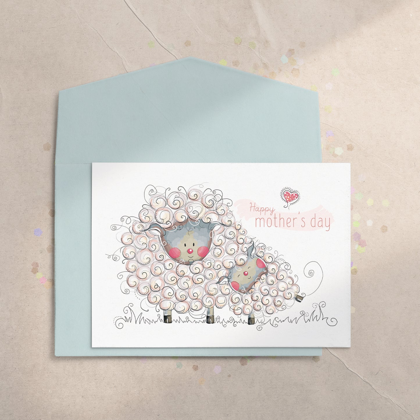 Fluffy Friends 5x7 Greeting Card