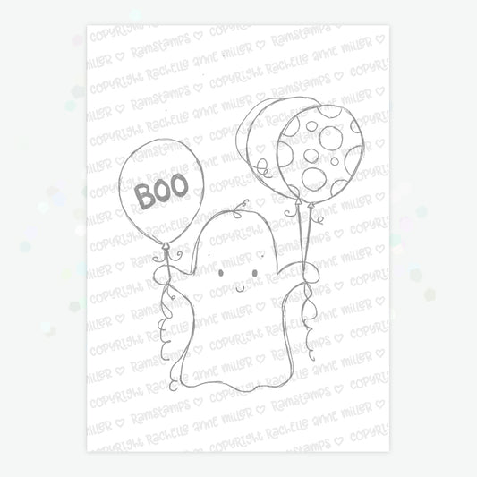 'Cute Ghost' Digital Stamp