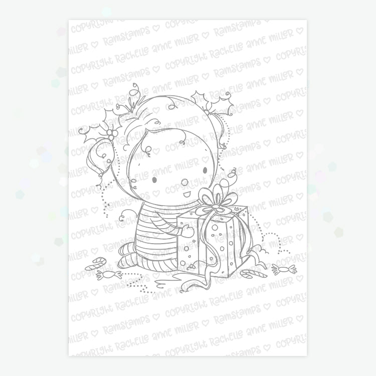 'A Special Gift' Christmas Digital Stamp