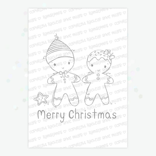 'Gingerbread Couple' Digital Stamp