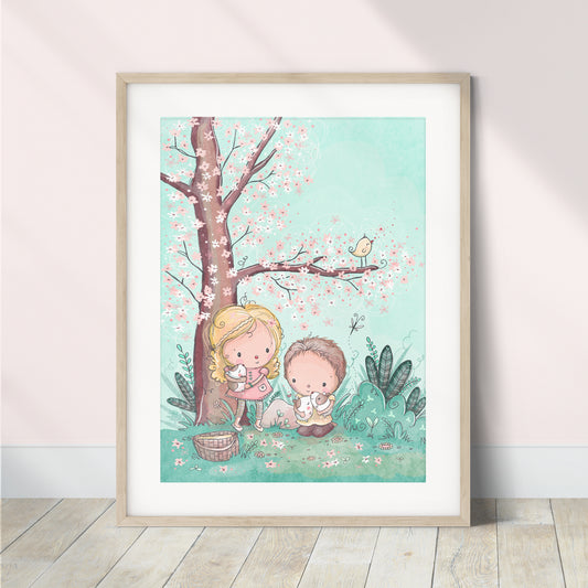 'Guinea Pigs' Children's Wall Art Print