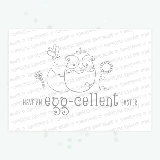 'Bunny & Guinea: Guinea Egg' Digital Stamp