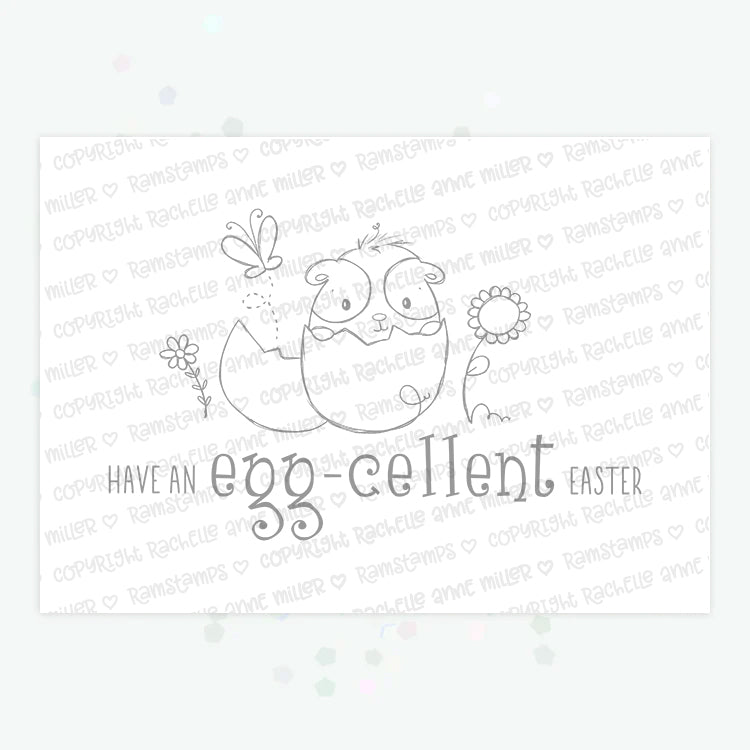 'Bunny & Guinea: Guinea Egg' Digital Stamp