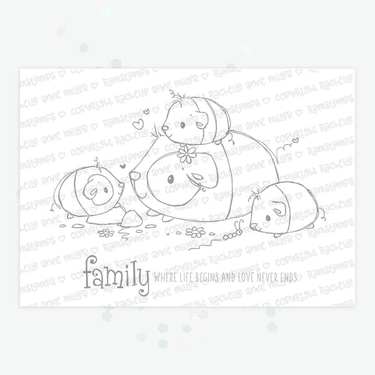 'Bunny & Guinea: Little Guineas' Digital Stamp