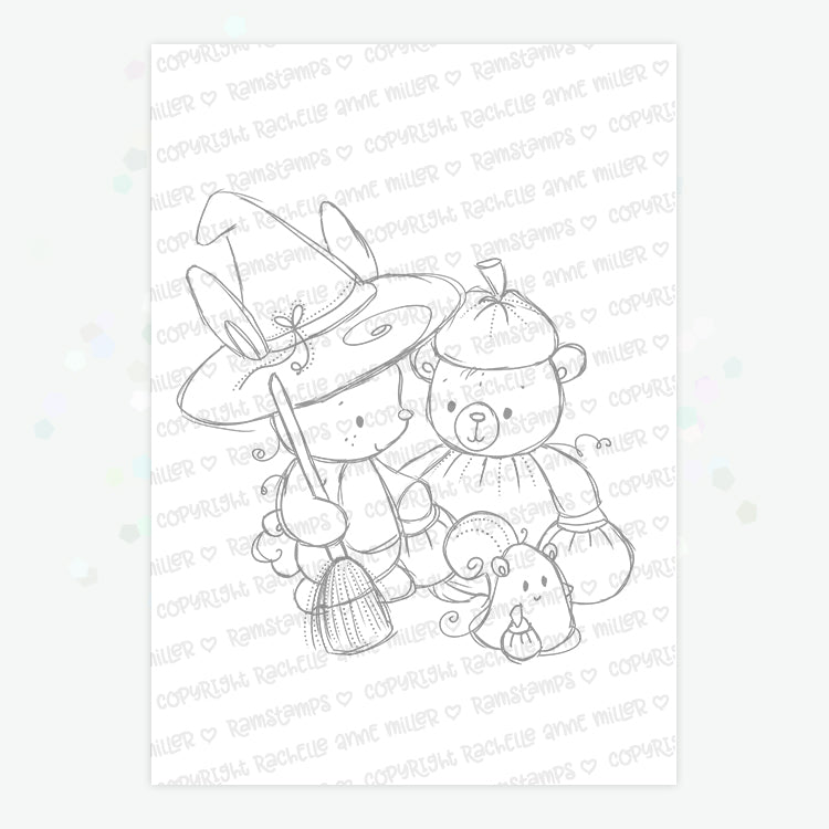 'Halloween Costumes' Digital Stamp
