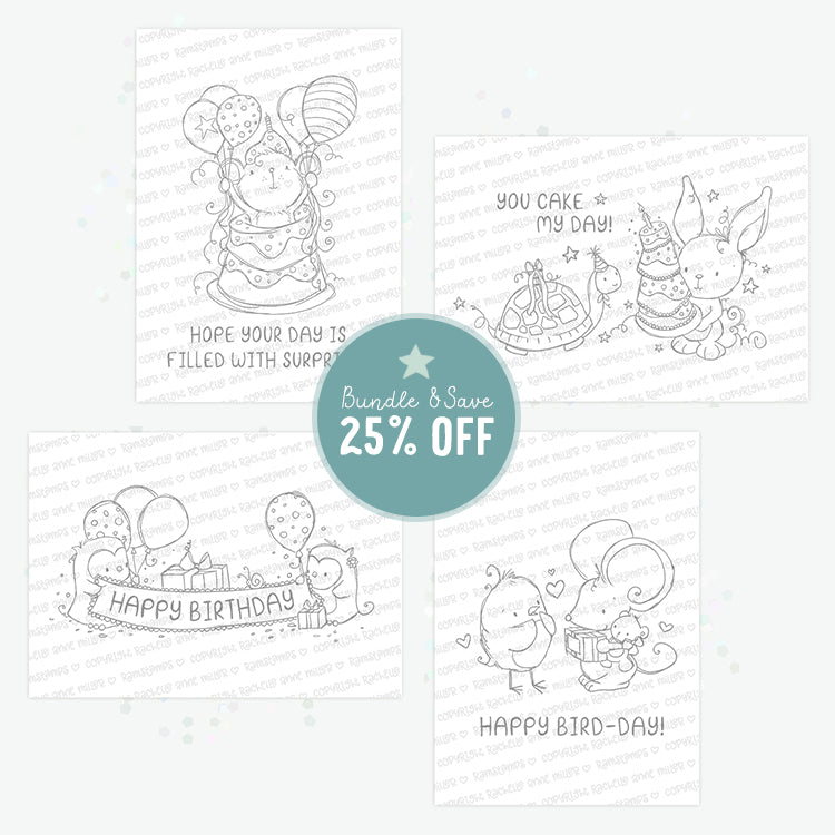 'Happy Birthday' Digital Stamp Set