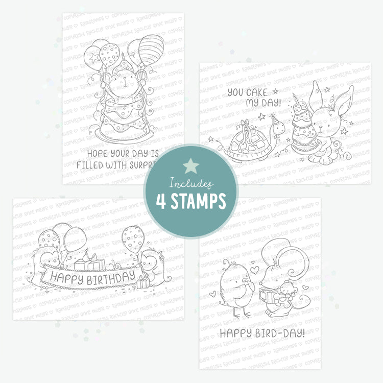 'Happy Birthday' Digital Stamp Set