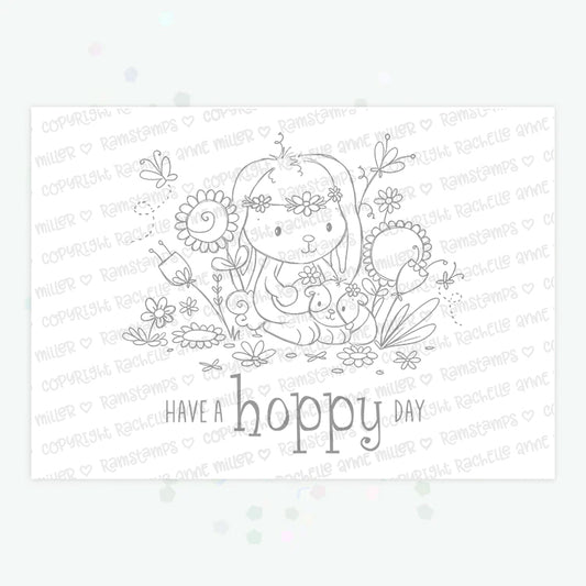 'Bunny & Guinea: Hoppy Garden' Digital Stamp