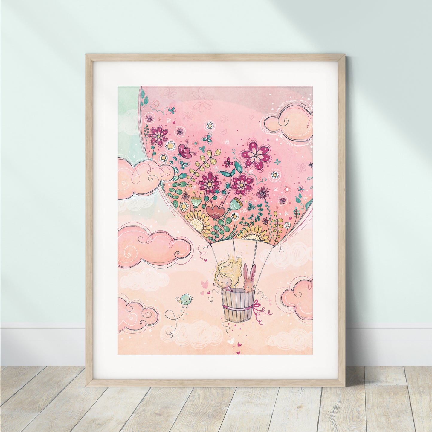 'Hot Air Balloon' Children's Wall Art Print