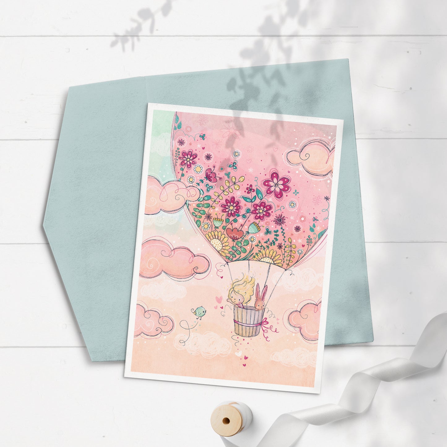 Hot Air Balloon 5x7 Greeting Card