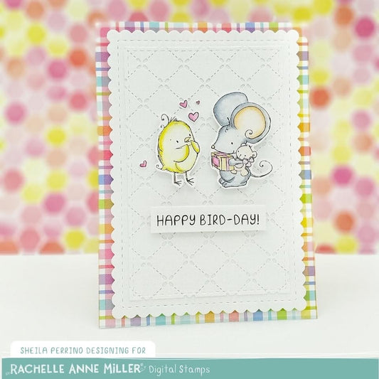 'Birthday Bird' Digital Stamp