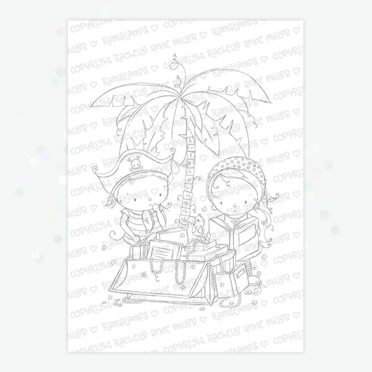 'Treasure Island' Digital Stamp