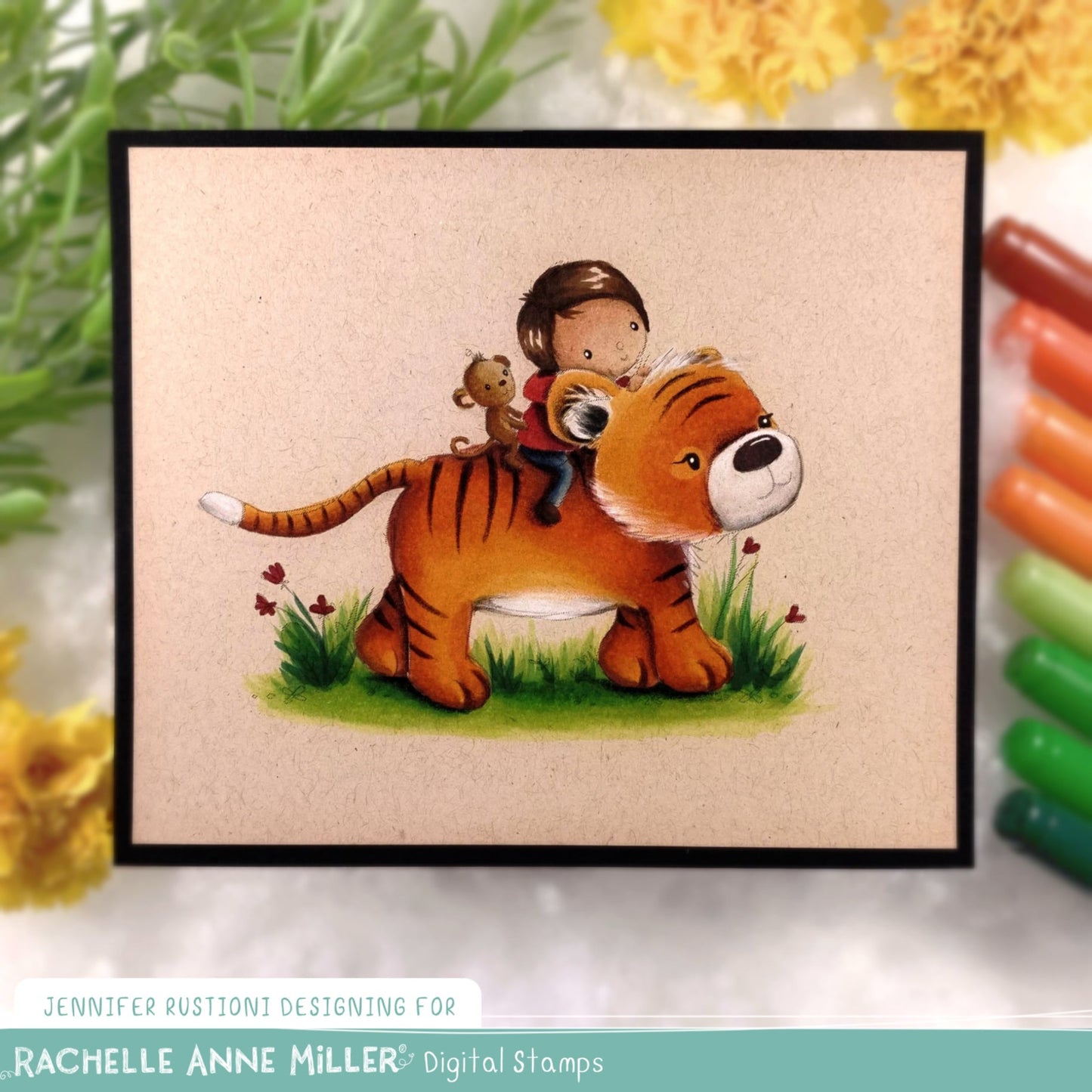 'Tiger Boy' Digital Stamp