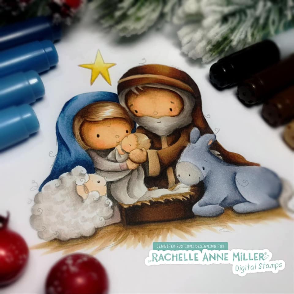 'Nativity' Christmas Digital Stamp