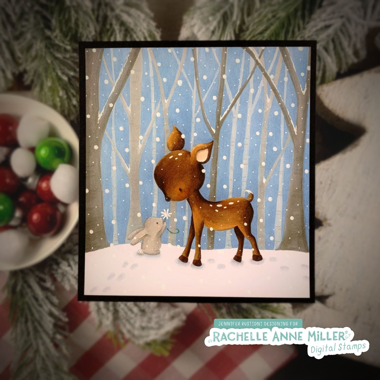 'Deer & Bunny' Digital Stamp