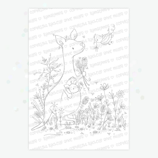 'Kangaroo' Digital Stamp