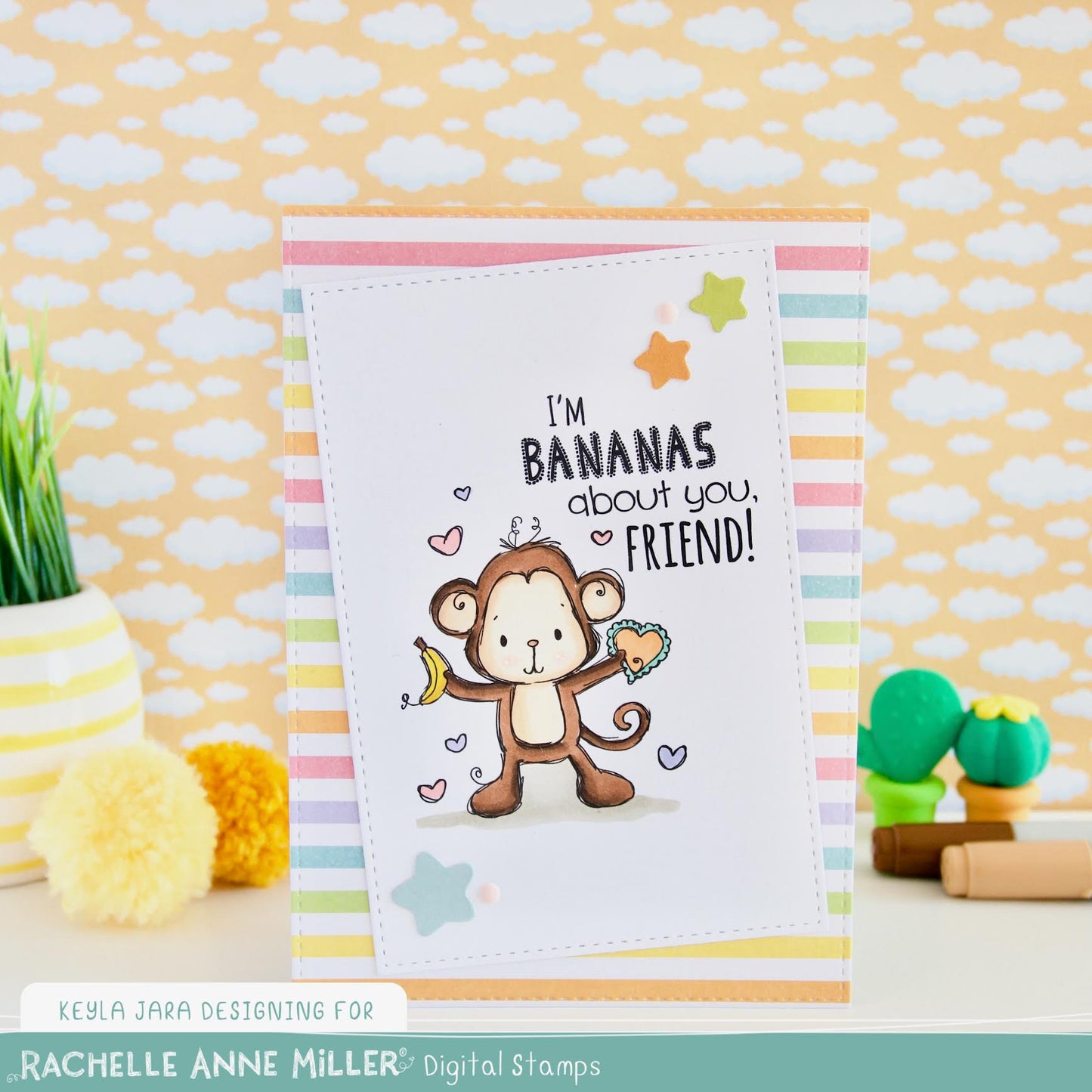 'Monkey Love' Digital Stamp