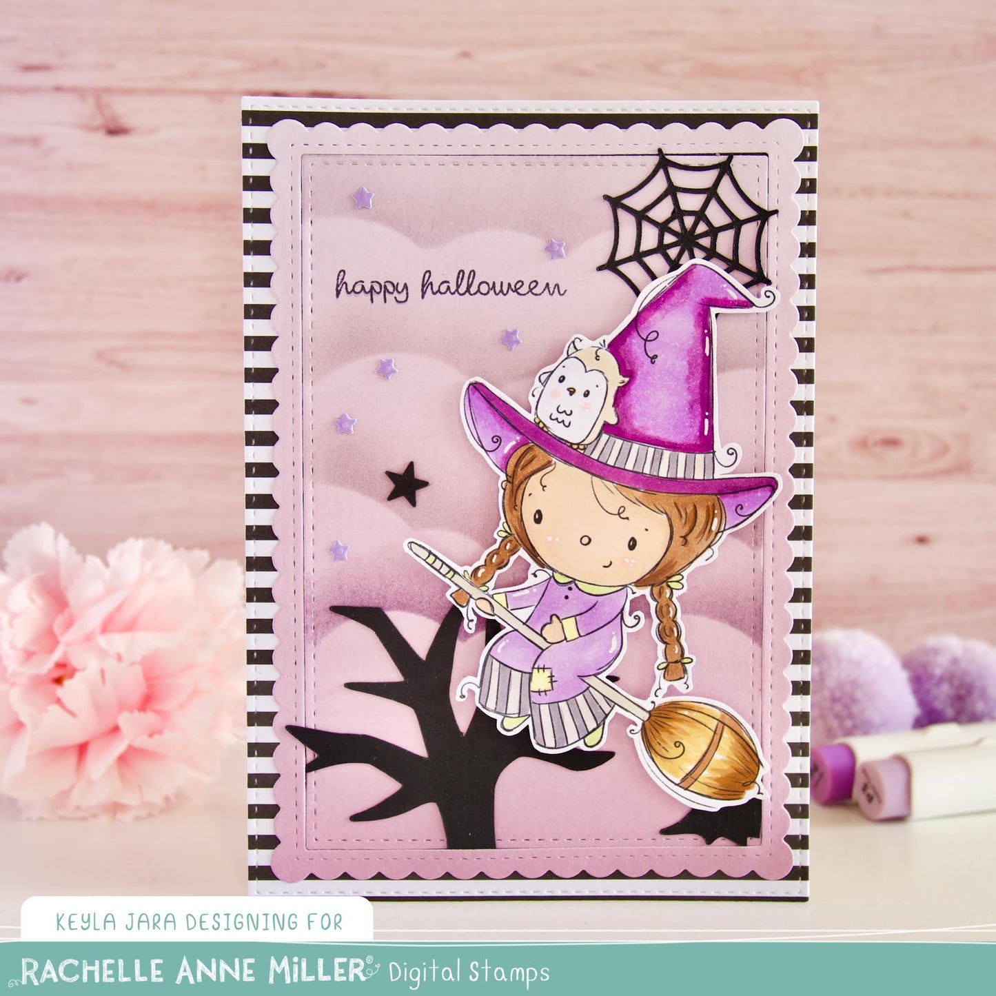 'Cute Witch' Digital Stamp