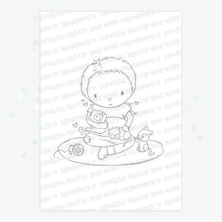 'Kitty Love' Digital Stamp