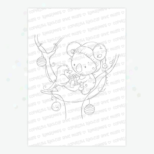 'Kookaburra & Koala Christmas' Digital Stamp