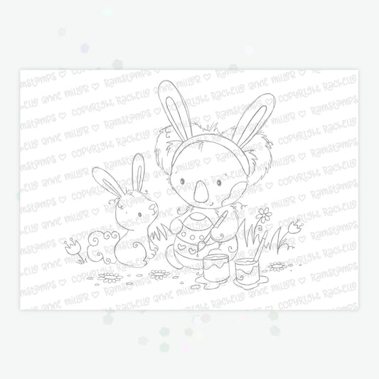 'Koala's Easter' Digital Stamp