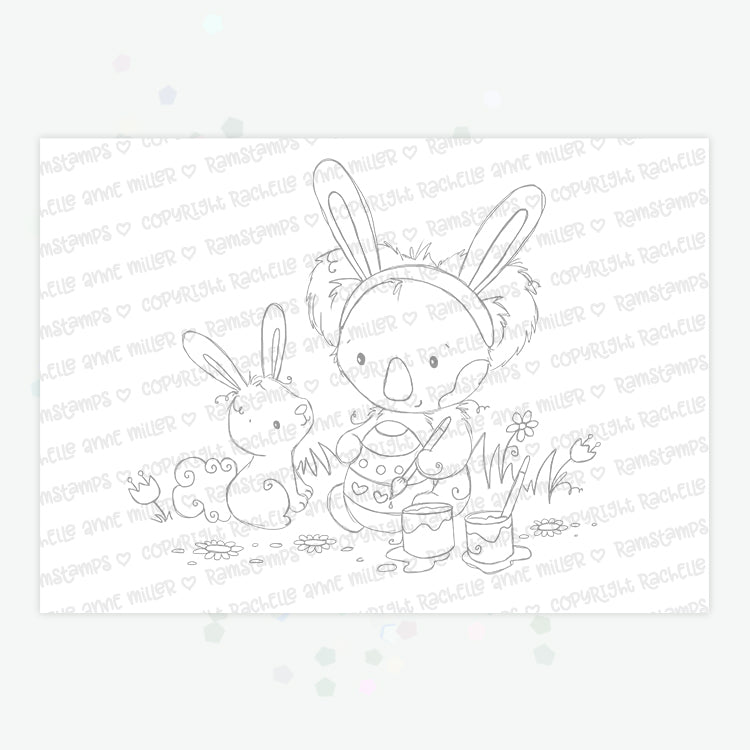 'Koala's Easter' Digital Stamp