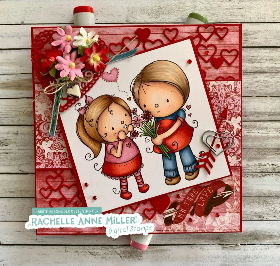 'Love is in the Air' Digital Stamp Set
