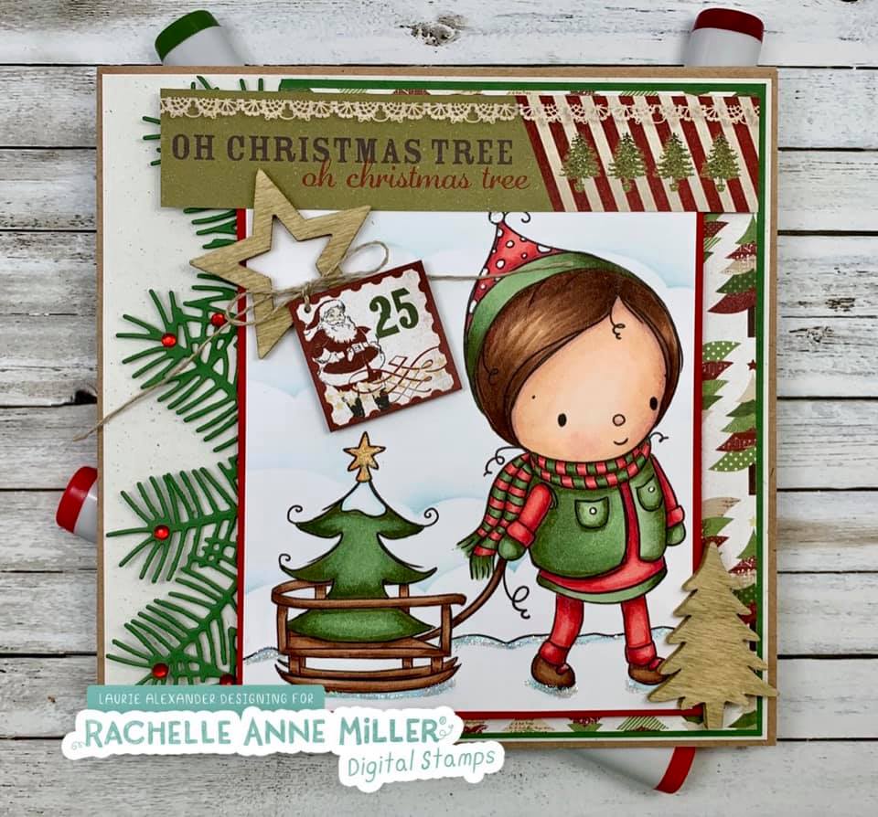 'The Little Sled' Christmas Digital Stamp